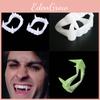 Adereços de Fantasia para Festa de Halloween Conjunto de Dentes Falsos Brancos de Plástico Presas de Vampiro Zumbi Decoração de Festa Wawazhengfu