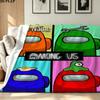 1PC Among Us Custom Name Patterned Flannel Blanket Suitable For All Seasons for Home Decor Warmth and Comfort Gifts Holiday Present