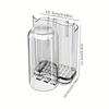 1pc Toothbrush Holder For Bathroom, Wall Mounted Toothbrush Storage Rack, Toothbrush Storage Organizer Bathroom Accessories