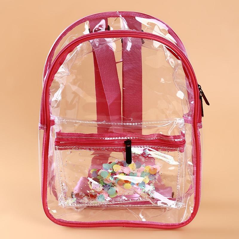 small transparent backpack