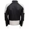 Leather Handmade Lambskin Soft Stylish Men's Jacket Black & White Genuine Lambskin Real