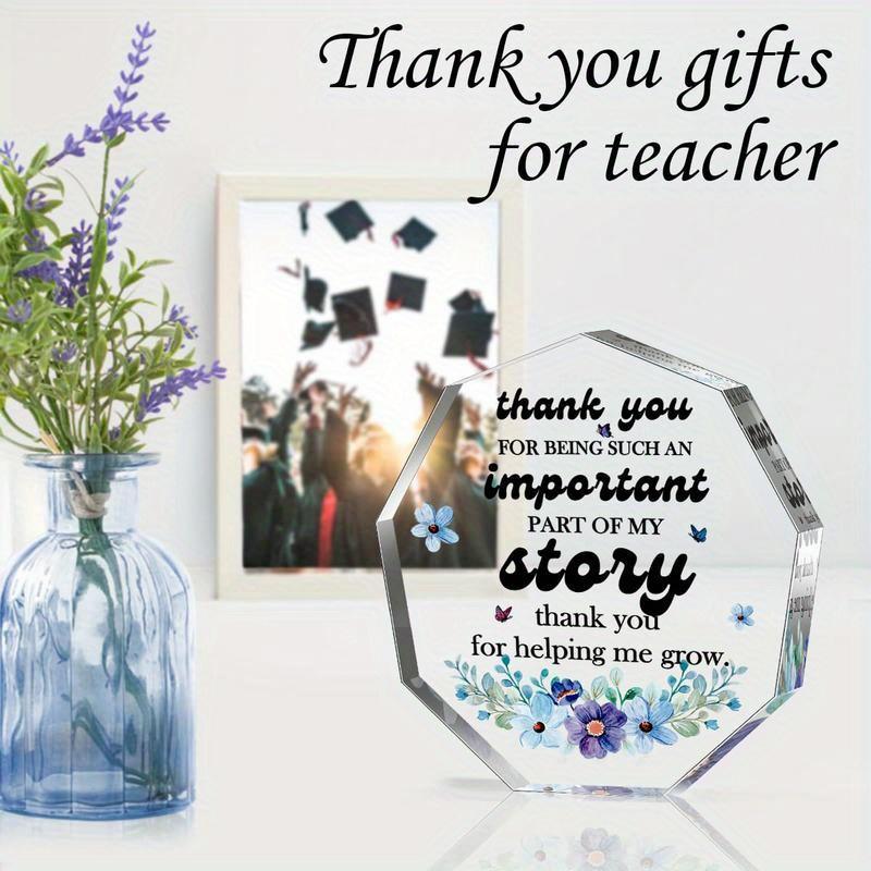 Teacher Appreciation Acrylic Sign - Versatile Thank You Gift for Educators & Leaders