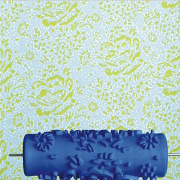 Reusable DIY Wall Decoration Painting Machine + 3 Flower Pattern Roller Brushe