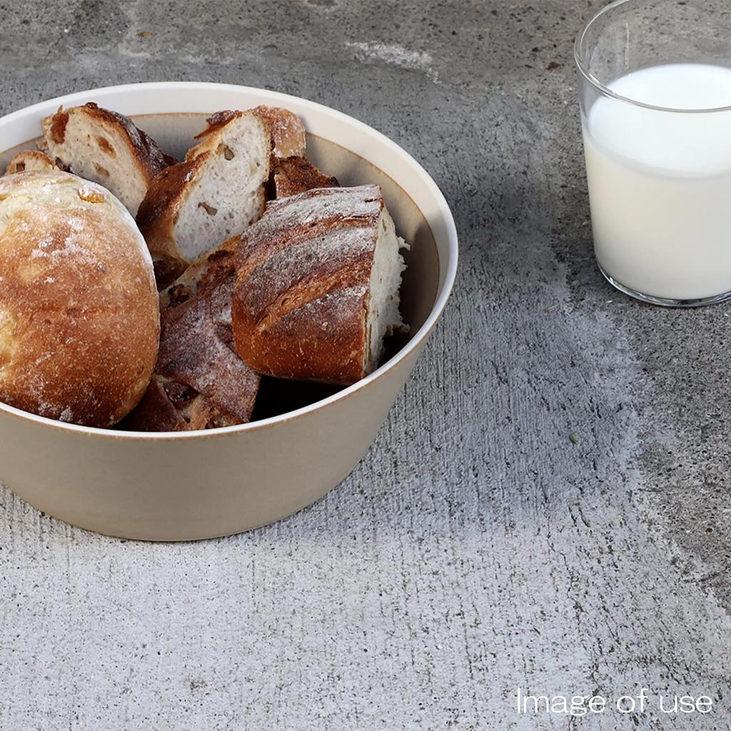 Yumiko iihoshi Porzellan x Kimura Glasware Schale L ca. 7 cm hoch x hergestellt in Produktnummer 255329 Geschirr, (sandbeige) / matt, 18,5cm