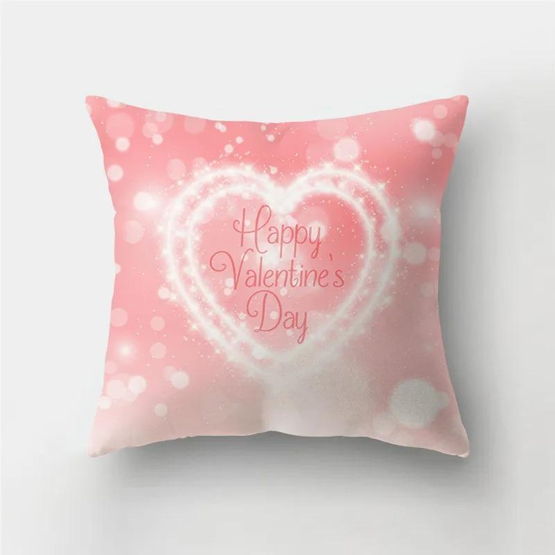Valentine's Day Love Pattern Decorative Pillowcase Living Room Office Ornaments Home Pillowcase