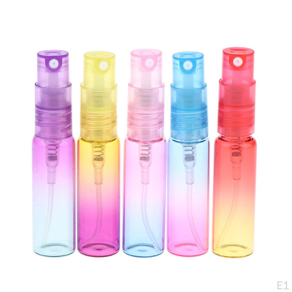 5x leere, nachfüllbare 4/8-ml-Duftflaschen, Parfüm-Duftfläschchen mit Kappen für Reisen, Dating, Partys –