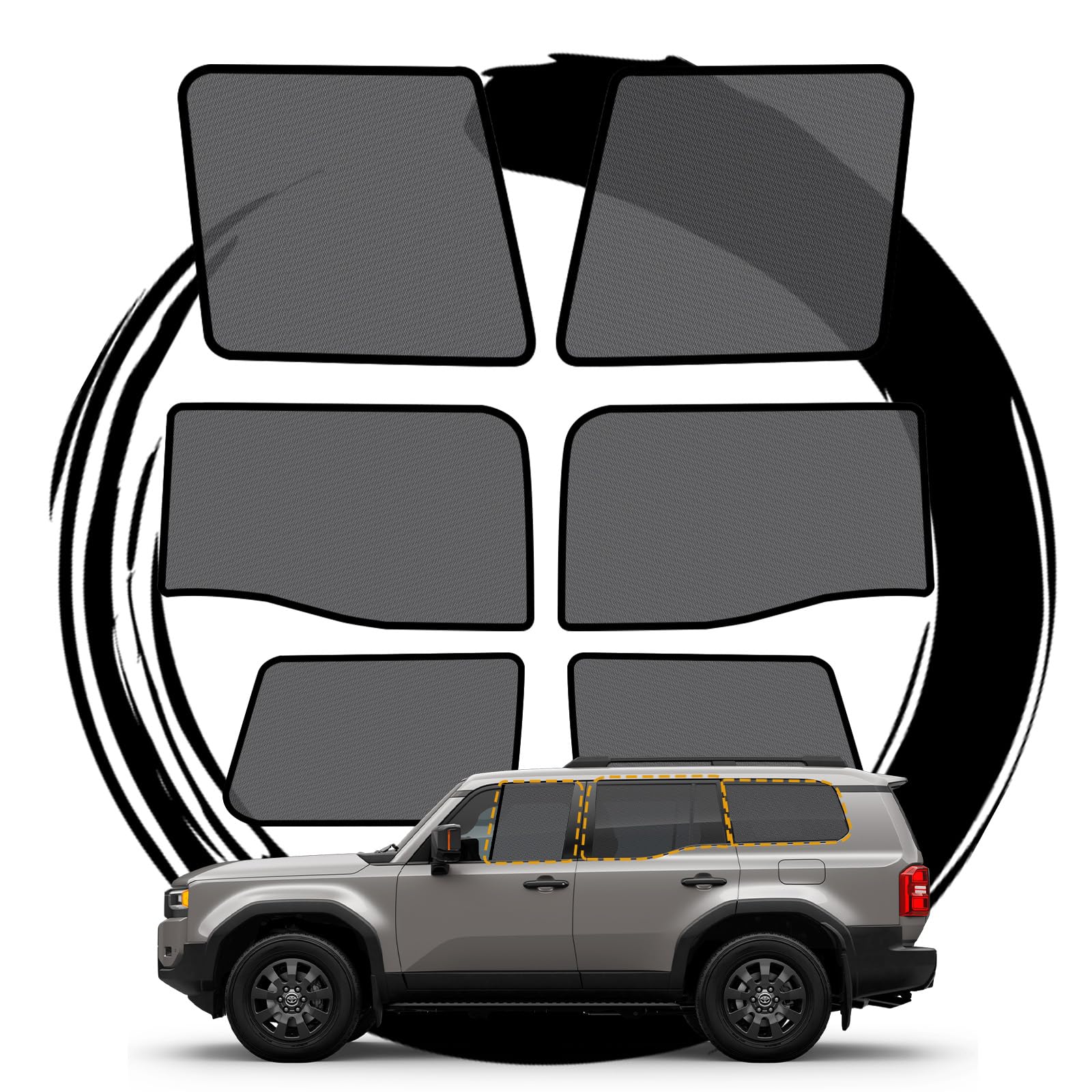 

ruiya 2024 Новый Toyota Land Cruiser 250 Sunshade Mesh Curtain Эксклюзивный Land Cruiser 250 Mesh Shade Автомобильный солнцезащитный козырек на окно Автомобильный солнцезащитный козырек на боковое стекло