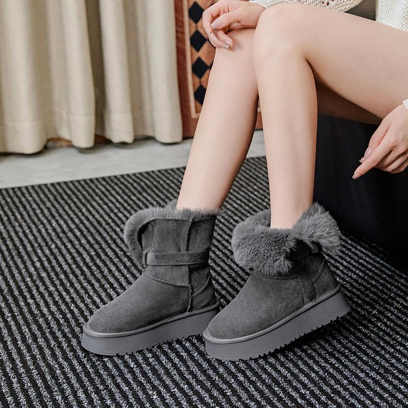 Two Wear Women's Shoes Xiaohongshu Snow Boots Women's 2025 New Autumn and Winter Thick-soled Super Fire Long Boots Warm Snow Cotton