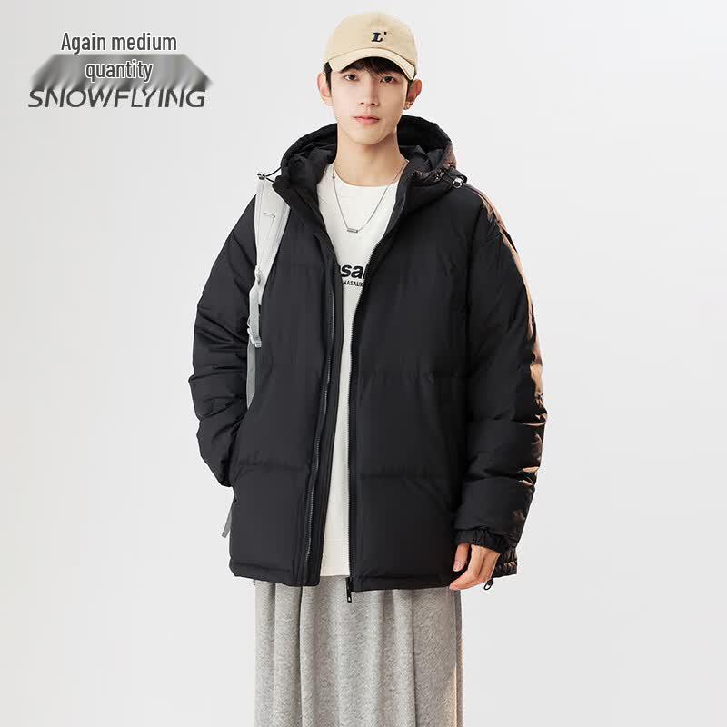 Зимняя пуховая куртка с капюшоном Xuezhongfei 2XL чёрный