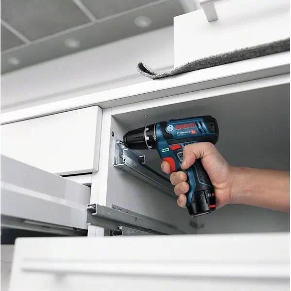Cordless Drill - BOSCH Professional - GSR 12V-15 - 2 Batteries 2Ah - 25 Accessories - 12V