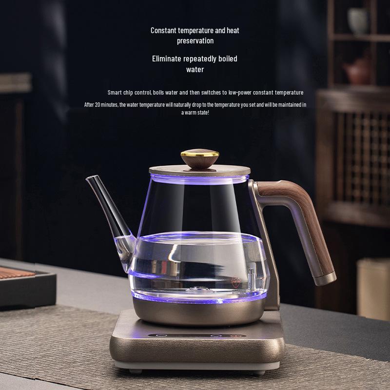 Fully Automatic Smart Glass Electric Kettle with Constant Temperature, Bottom Water Filling, and One-Button Fast Boil, 1350W.