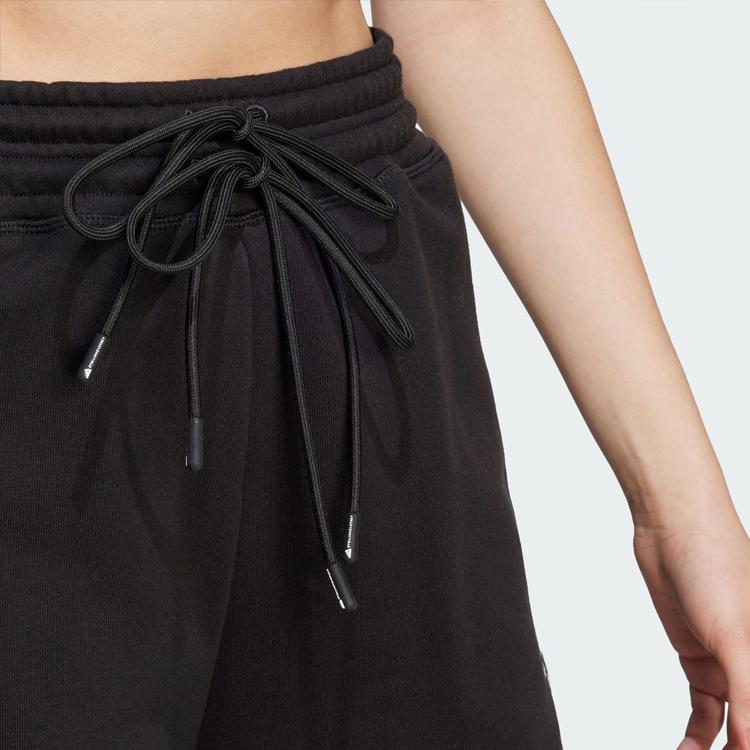 Adidas Stella McCartney Adidas X Stella McCartney Co-Branded Solid Logo Drawstring Shorts Women Shorts Black IK9093
