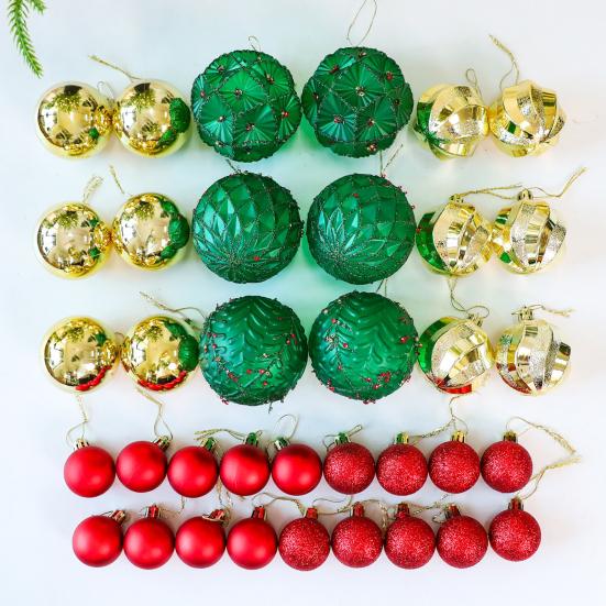 36 Pcs Christmas Balls Ornaments Shatterproof Plastic Balls Christmas Tree Decoration with Hanging Loop for Xmas Tree Wedding Holiday Party Decor