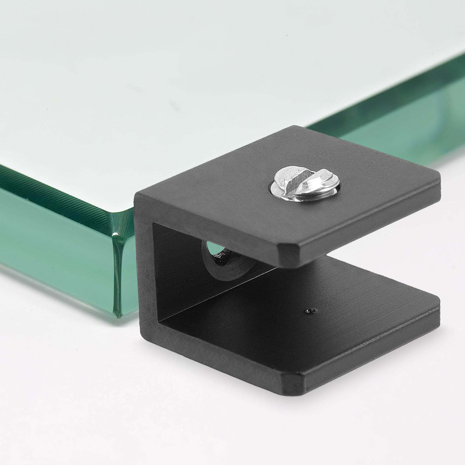 

8pcs Glass Brackets Aluminum Adjustable Glass Shelf Clamps Glass Shelf Brackets Wall Mounted Glass Shelf Bracket Holders Support 8pcs