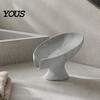 Non-foaming Soap Dish Self Draining Dish, 3D Printed Holder, Multi-functional Smooth Curve Tray Sink Organizer for Shower, Bathroom, Kitchen