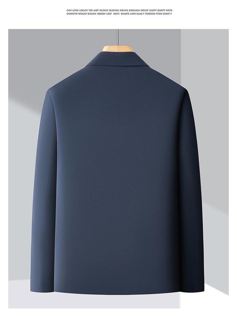 Counter Men's Mid-Age Business Casual Lightweight Warm Down Jacket with Turn-Down Collar