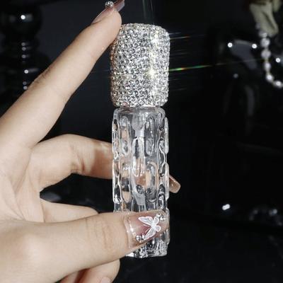 Creative Rhinestone Bottle Empty Refillable Rhinestone Oil Diffuser Bottle Decorative 10Ml Essential Oil Bottle Home Decoration