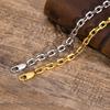 Basic 6.5MM Belcher Chain Bracelets for Men,Waterproof Stainless Steel Square Geometric Links Wristband Gift,pulseira