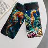 Seahorse Underwater Fantasy Case For Samsung Z Flip 6 5G Galaxy Z Flip 5 4 3 5G Black Hard Cell Phone Cover Luxury PC Shell Coqu
