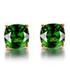 Rose Gold Plated Emerald and Diamond Jewelry Set