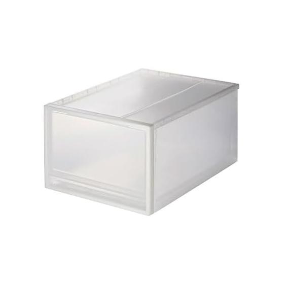 MUJI Пластиковый контейнер для хранения Средняя ширина 34 x Глубина 44,5 x Высота 24 см Набор из 2 шт. 84835421 Контейнер для костюмов Контейнер для хранения Коробка для хранения