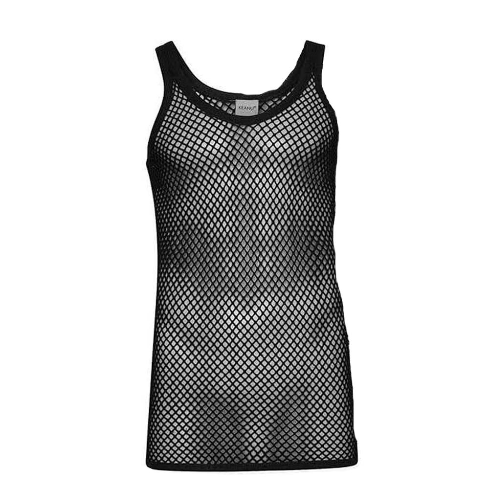 Keanu Men's String Vest Top (Pack of 4)