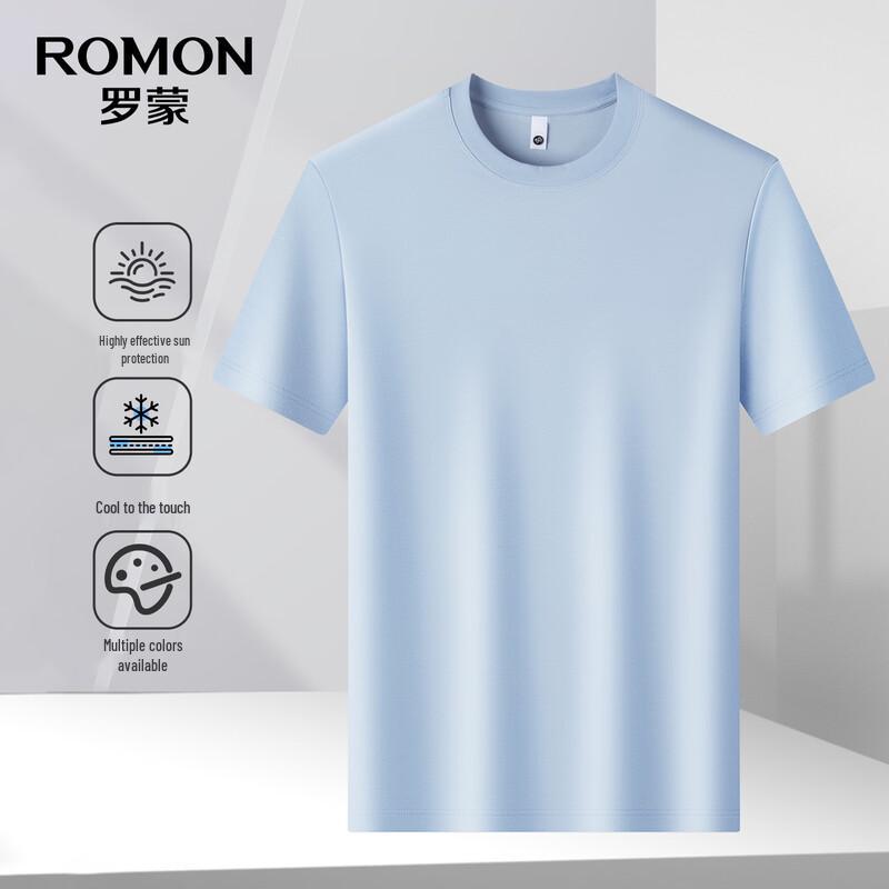 ROMON Unisex UPF50+ Ice Silk Cooling Short-Sleeve T-Shirt