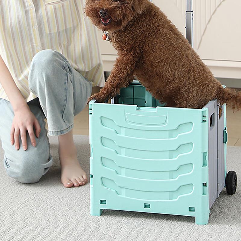 Quyoubang Outdoor Foldable Aluminum Storage Box with Wheels