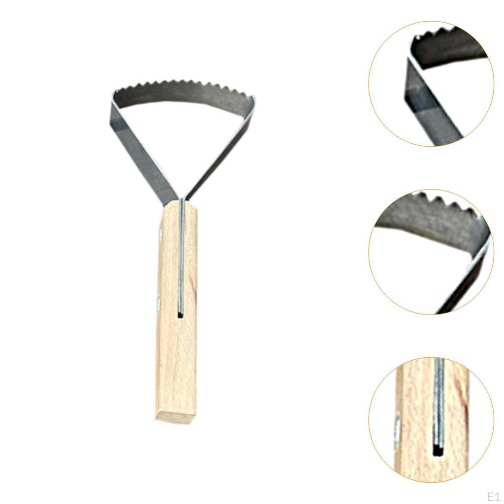 Ręczne narzędzie do skrobania trawy, odchwaszczania, wygodny drewniany uchwyt, wielofunkcyjne do ogrodu