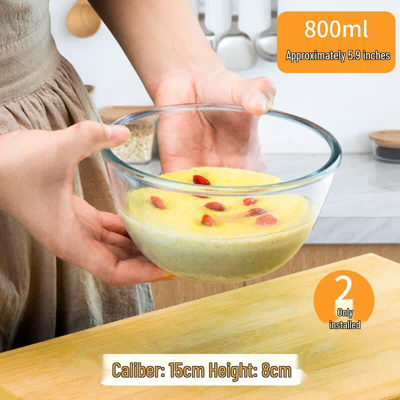 ZISIZ Heat-Resistant Glass Bowl