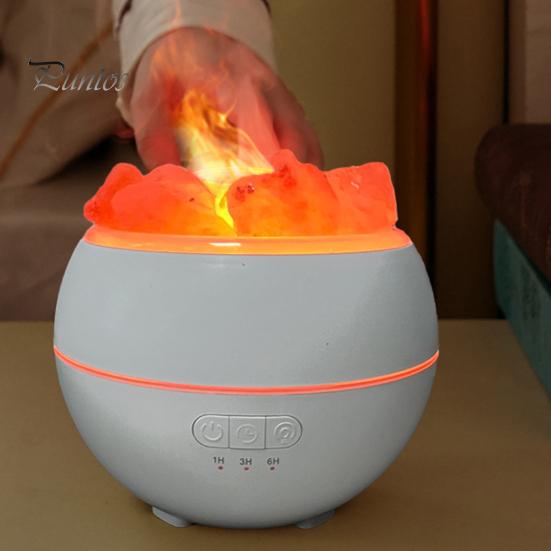 Ultrazvukový zvlhčovač vzduchu se studenou mlhou se 7 barvami solné lampy, difuzér vůně, funkce časovače, zvlhčovač vzduchu, aromaterapie, difuzér esenciálních olejů