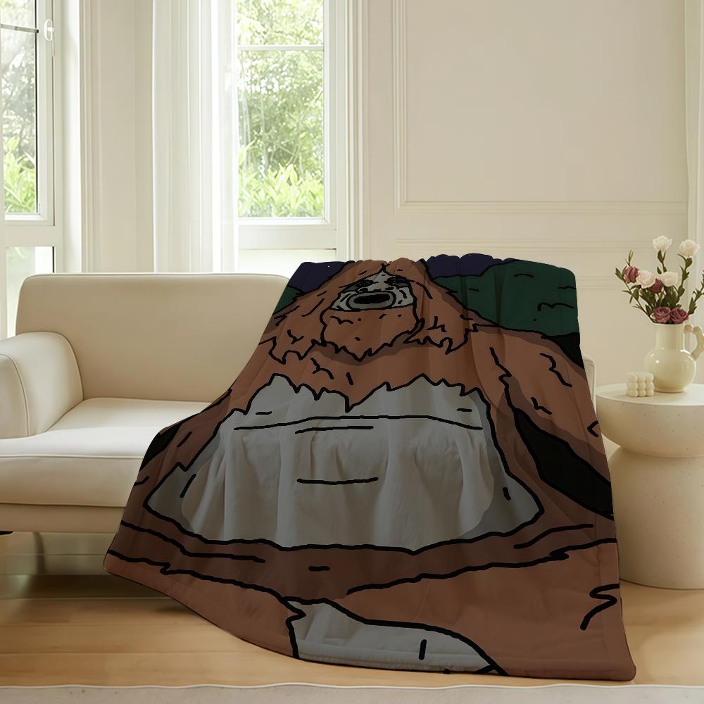 Funny S-Sassy the Sasquatch Blanket For Sofa Office Bed Plane Travel Sleep Read Relax Camping Soft And Warm