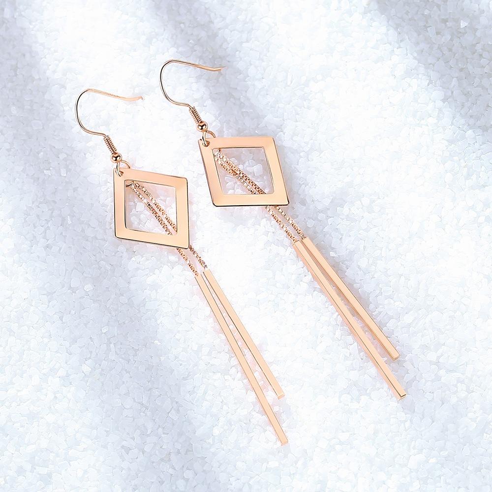 Brincos geométricos simples Brincos de menina Temperamento Brincos de moda pessoal