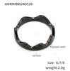Qiong Yao Minimalist Wave Band: 18K Gold-Plated Stainless Steel Ring
