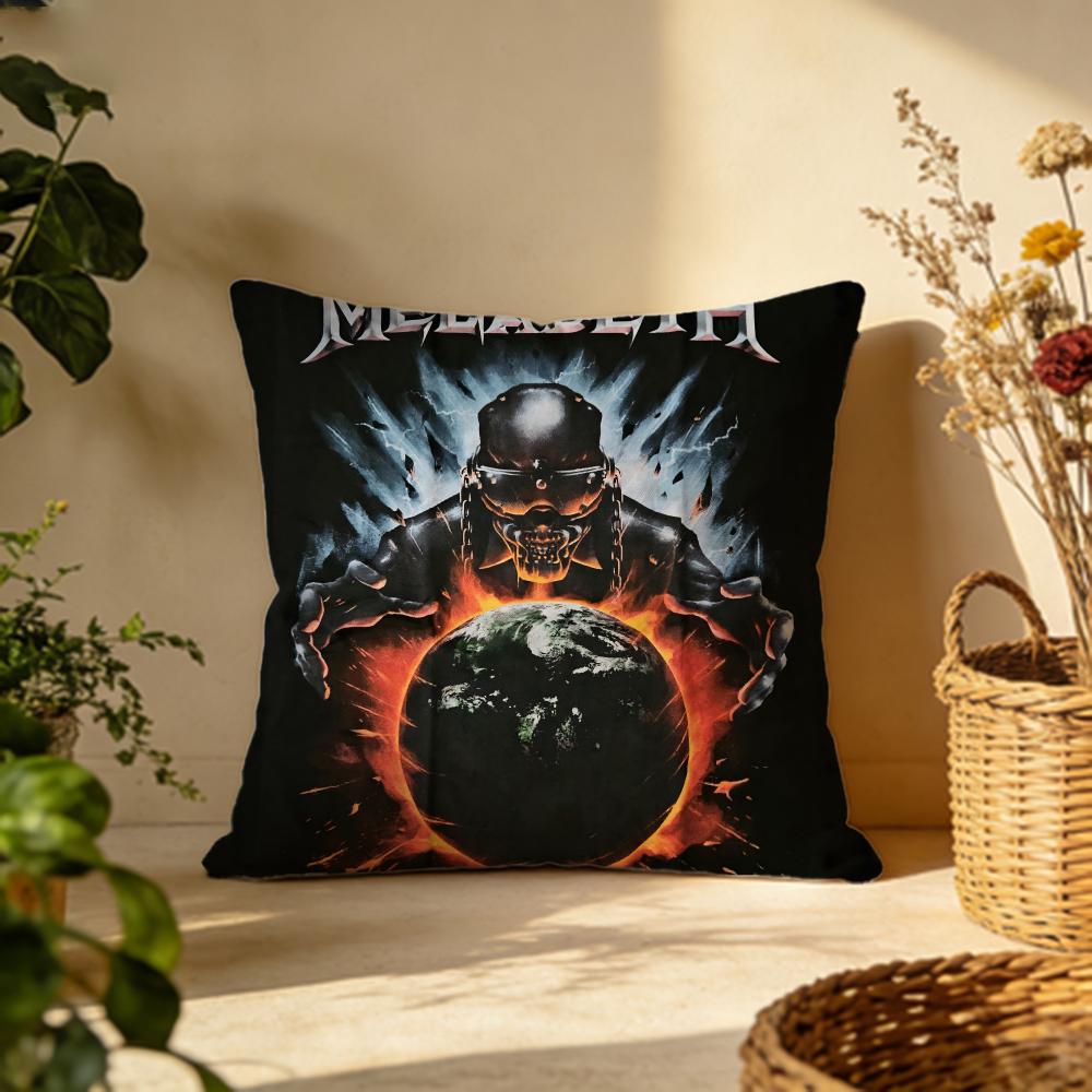 Hot MMegadethses Cushion Cover Versatile DoubleSided Pillow Case Fit for Sofa Bed Car  Daily Decor