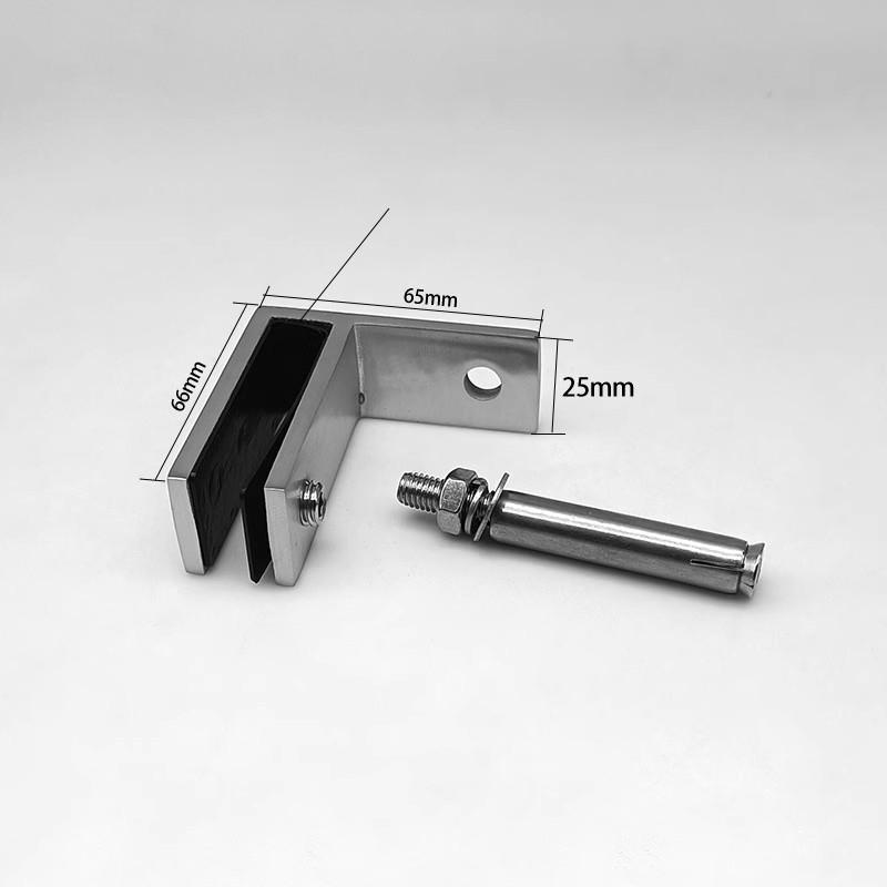 Marine Grade Railing Wall to Glass Clamp, Stainless Steel 316 Glass Bracket, Satin Finish Railing Glass Clamp Bracket for Fence