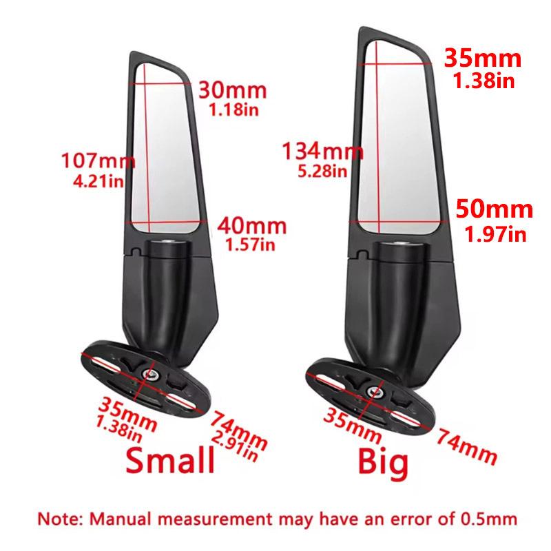 Motorcycle Modified Wind Wing Adjustable Rotating Rearview Mirror For YAMAHA YZF R15 R125 R25 R3 V3 R65 LE