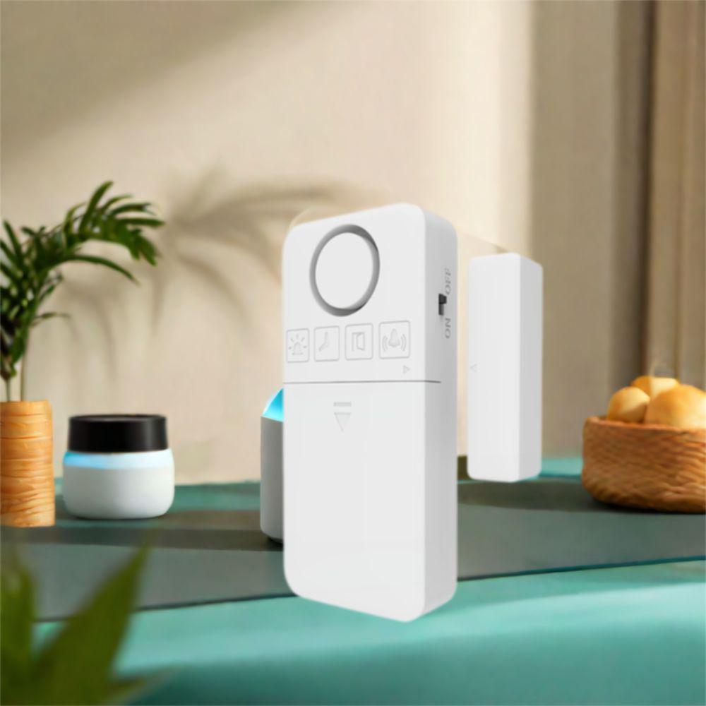 Fashionable Door Window Sensor Alarm Convenient Mini Door Opening Sensor White Multipurpose Magnetic Burglar Alarm Bedroom