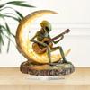 Acrylic Alien Moon Guitar Player Ornament Desktop Decor Gift For Home Office Coffee Shop Decoration