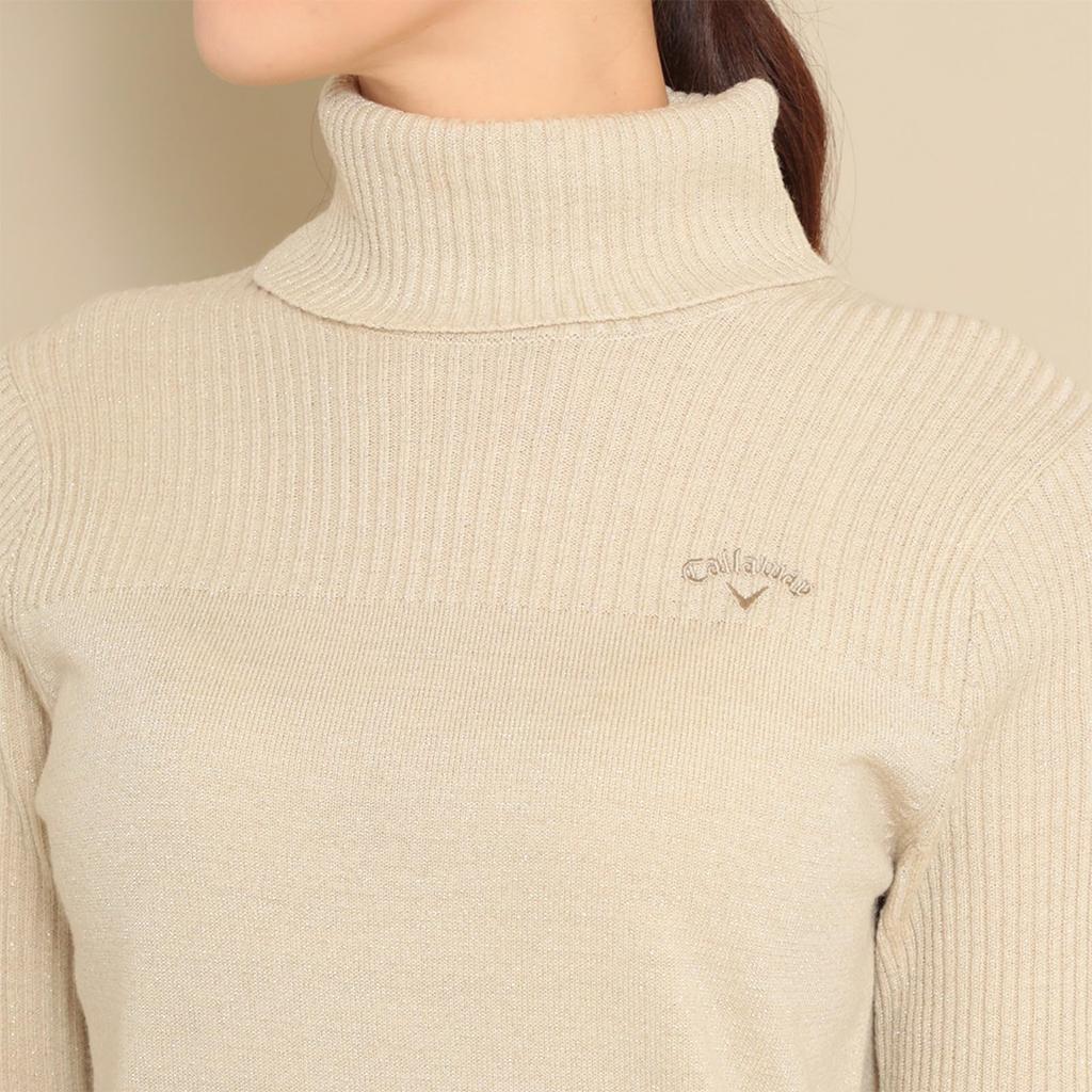 Callaway Turtleneck Sweater and Golf Sweater C23218202 Size S Women's (Moisture-Wicking Heat-Generating) / / 1042_Beige,