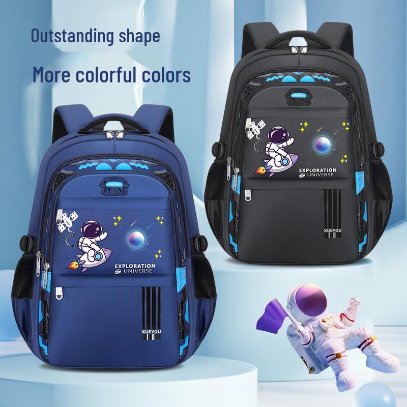 Astronaut School Backpack for Boys, Grades 1-6 - Large Capacity, Lightweight, Spine Protection