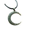 Elegant Celtic Crescent Moon Alloy Pendant Necklace