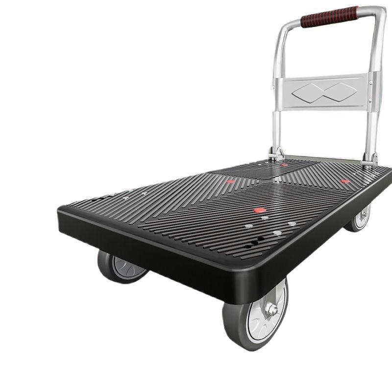 Compact Folding Flatbed Trolley: Silent, Lightweight, Multi-Functional Hand Truck for Pulling and Pushing Goods