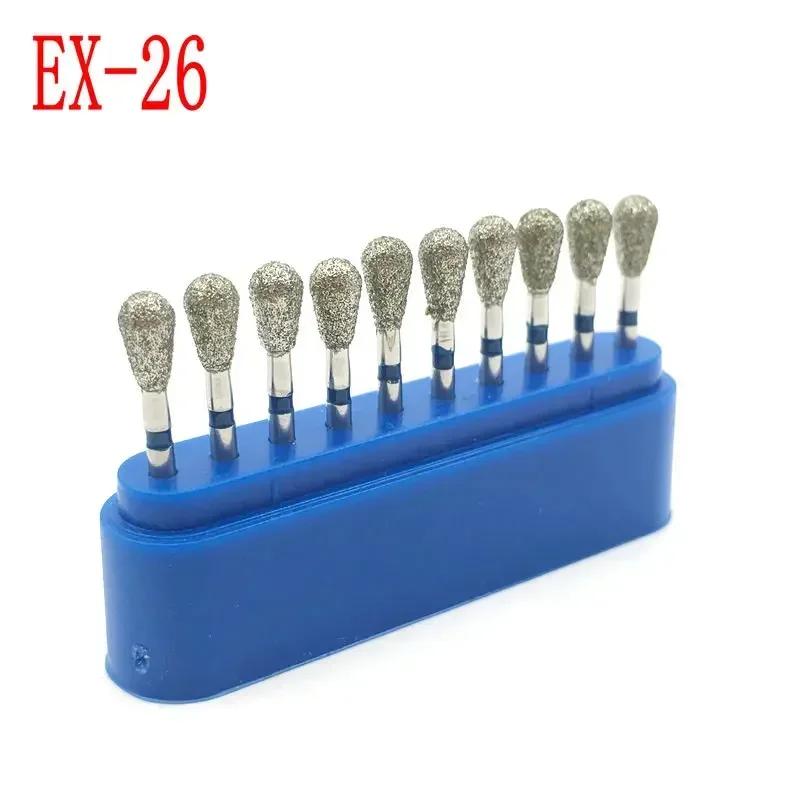 10pcs/box Dental Diamond Burs Drill FG Diamond 1.6mm Shank for High Speed Handpiece Burs