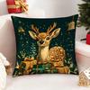 Soft Christmas Pillow Cover Christmas Tree Santa Pillow Cover  Party Decoration