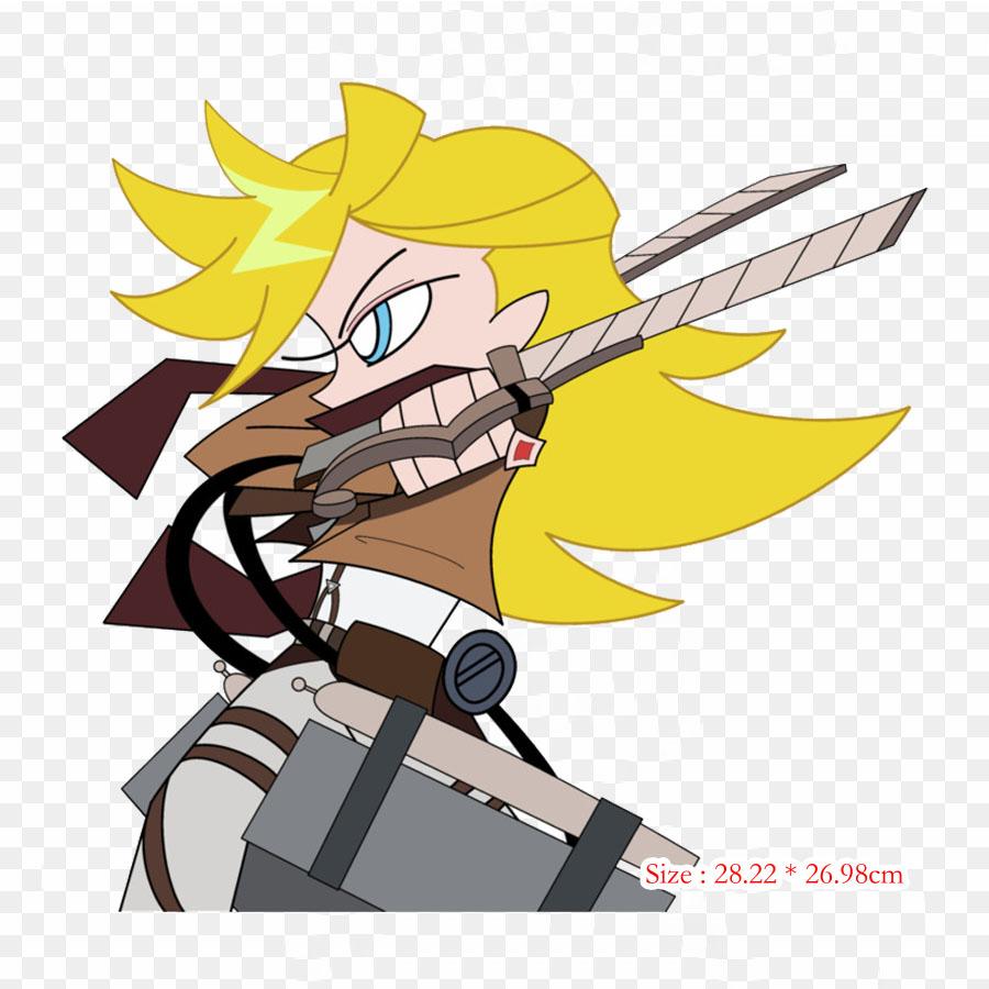 Útok na titan Ackerman klipartové záplaty na oblečení velké anime záplaty přenos tepla vinylová nálepka žehlička na obtisky na oblečení