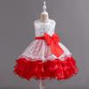 Girls' Dresses Skirts Bowknot Flower Girl Wedding Evening Dresses Birthday Party Puffy Dresses Programme Performance Dresses  Girl's Favourite Dress