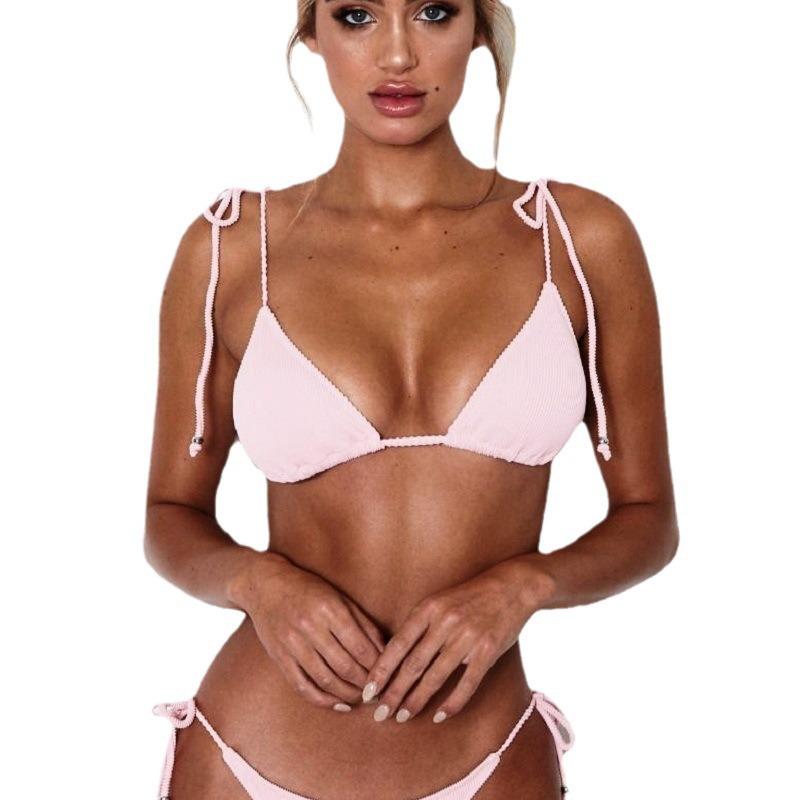 Sexy Tie-Up Three-Piece Bikini Swimwear for Women
