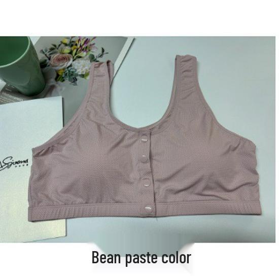 Modal Bamboo Fiber Front-Opening Bra for Plus Size, Middle-Aged, and Elderly - Vest Style