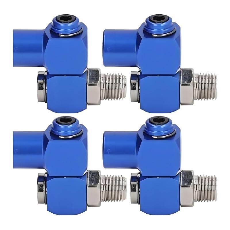 4Lots Aluminum Pneumatic Swivels Joints 360 Degree Rotation Connector For Industrial And Home Plumbing